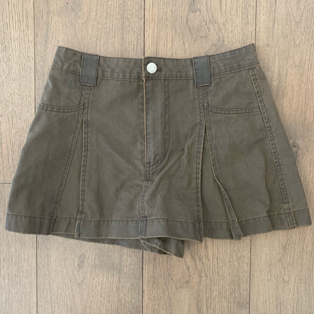 Zara Vintage Wash Denim Skort